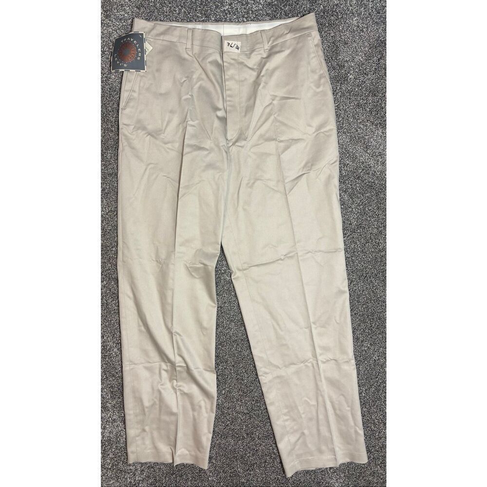 Levis Travelers Dress Pants Mens 36x32 Tan Brown Straight